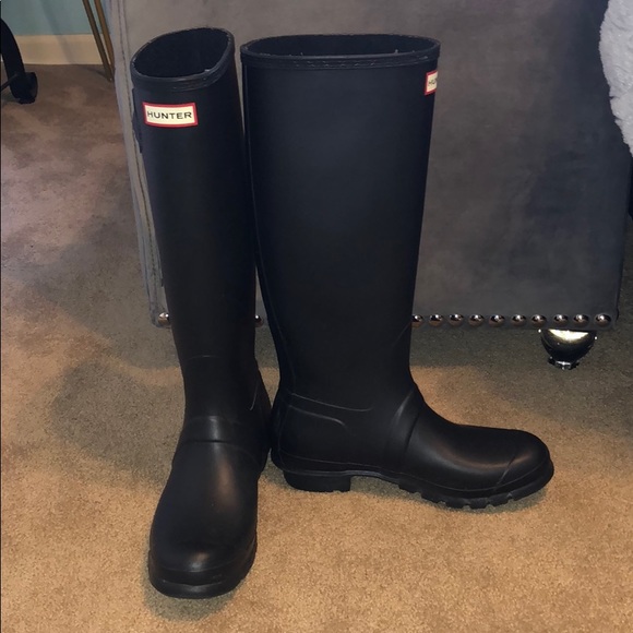 Matte Black Tall Hunter Boots!! - Picture 2 of 3
